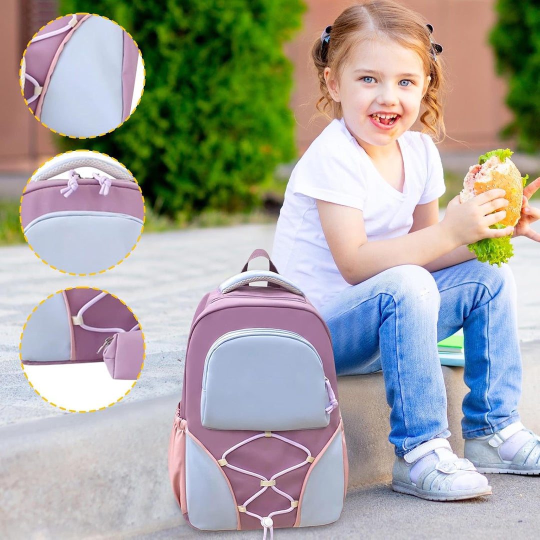 Schooltas Set – Grote Capaciteit Studentenrugzak met Pennenhouder & Tassen – Nivora