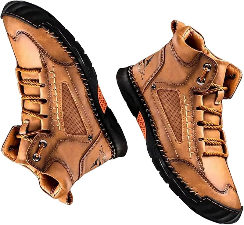 Handmade Waterproof Orthopedic Men's Boots - Arch Support and Non-Slip Insoles - Renvar 