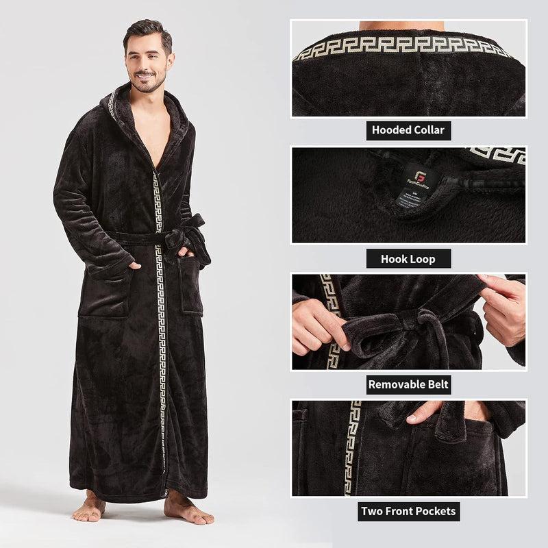 Bequemer Flanell Herren Bademantel - James