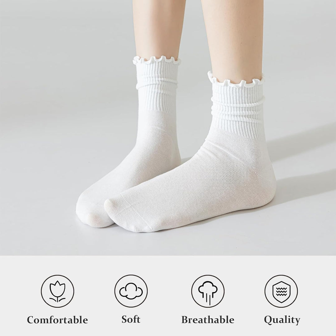 Rüschige Baumwoll Knöchelsocken - Lisa