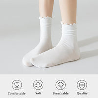 Rüschige Baumwoll Knöchelsocken - Lisa