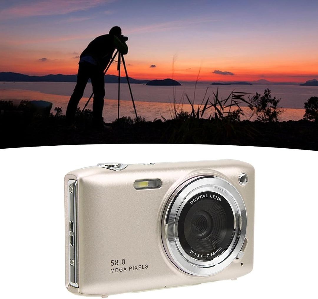 4K Compact Digitale Camera met 58MP Foto's en 16X Zoom – Lumora
