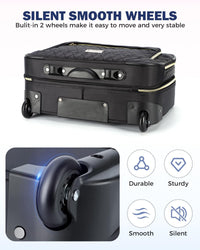 15.6" Laptop Trolley with Multiple Compartments & Airline Approved Dimensions