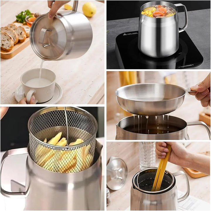 Compacte Ronde Frituurpan - SnackMaster Pro