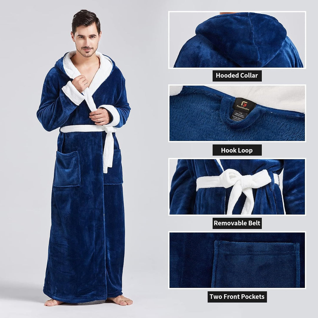 Bequemer Flanell Herren Bademantel - James