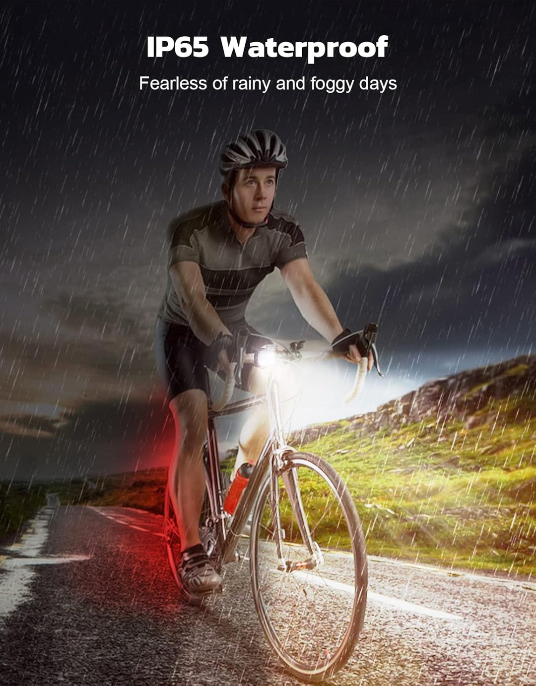 Ultra Slank USB Oplaadbare Fietsverlichting Set met 4+6 Modi – SlimBeam