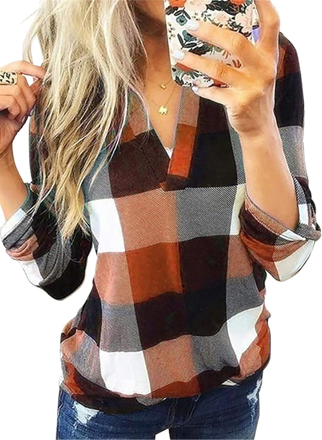 Stilvolle Casual Kariertes Damenhemd - Lara