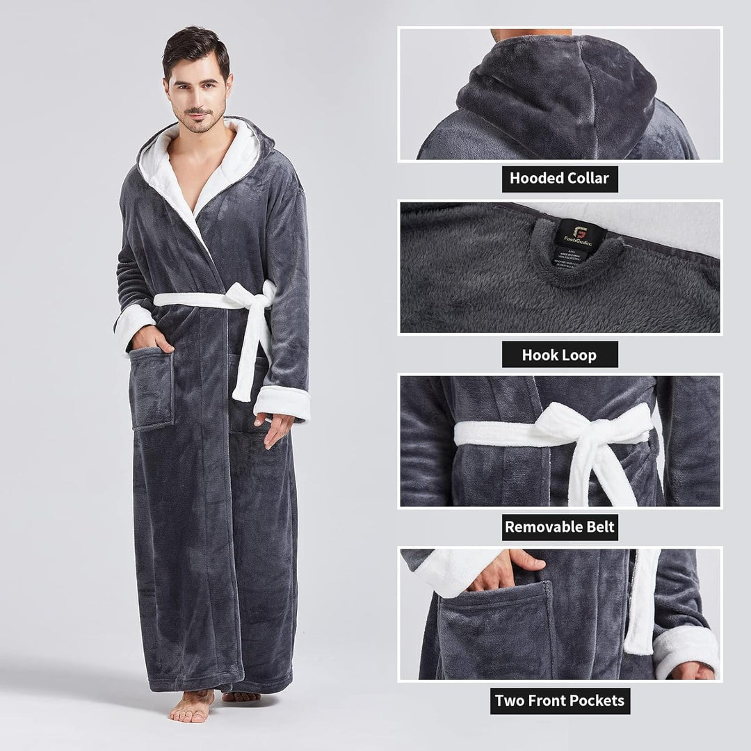 Bequemer Flanell Herren Bademantel - James