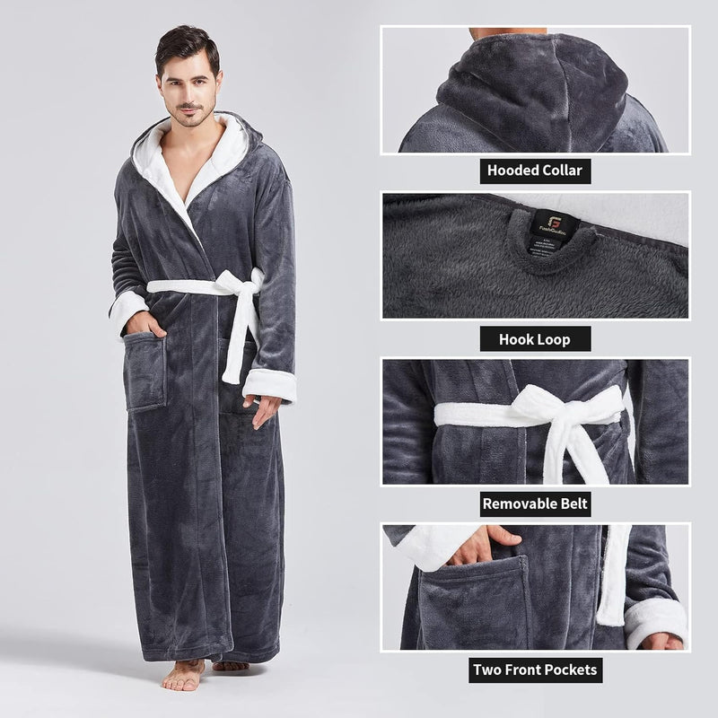 Bequemer Flanell Herren Bademantel - James
