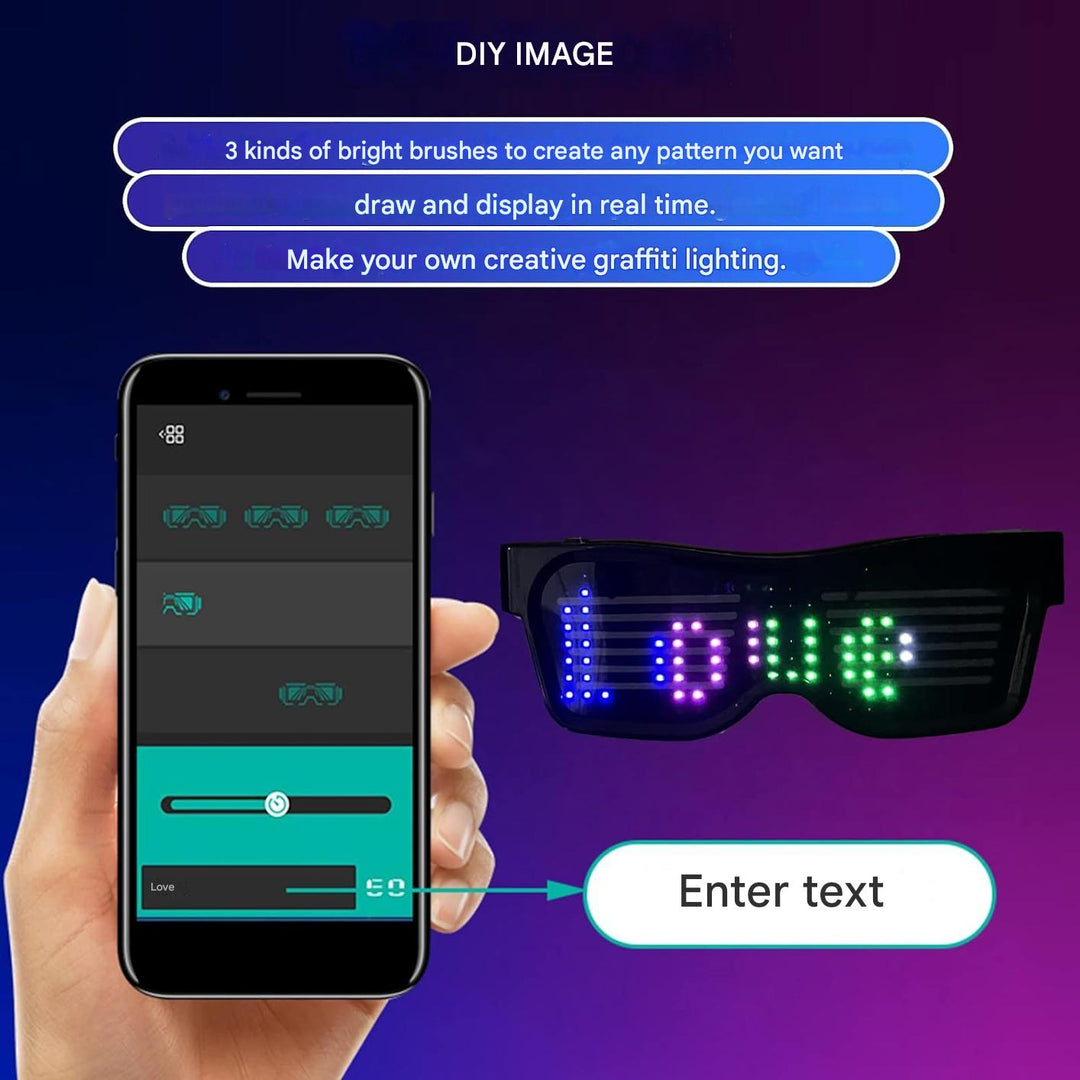 App-programmierbare LED Partybrille - GlowBeat