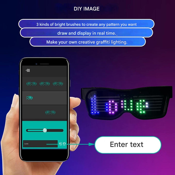 App-programmierbare LED Partybrille - GlowBeat
