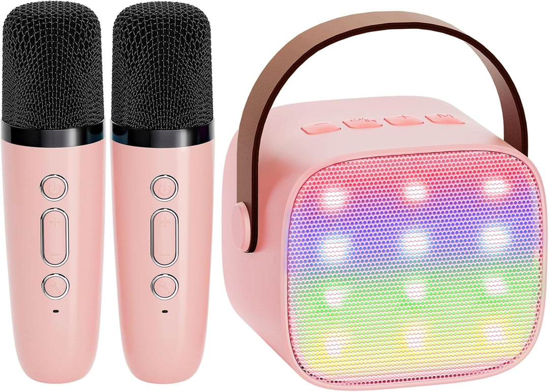 Portable Mini Karaoke Machine with Bluetooth Speaker &amp; 2 Wireless Microphones – Veylo