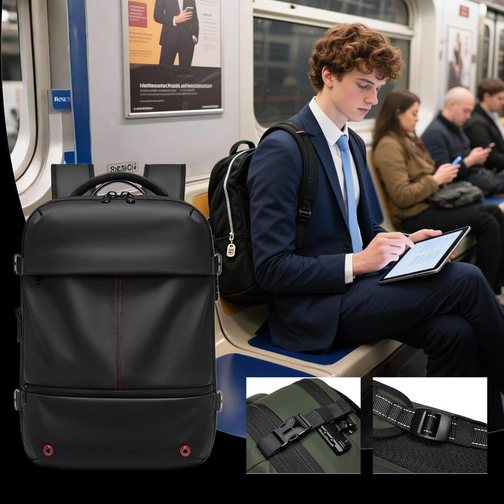 Expandable &amp; Waterproof Travel Backpack with Vacuum Compression – Arvid