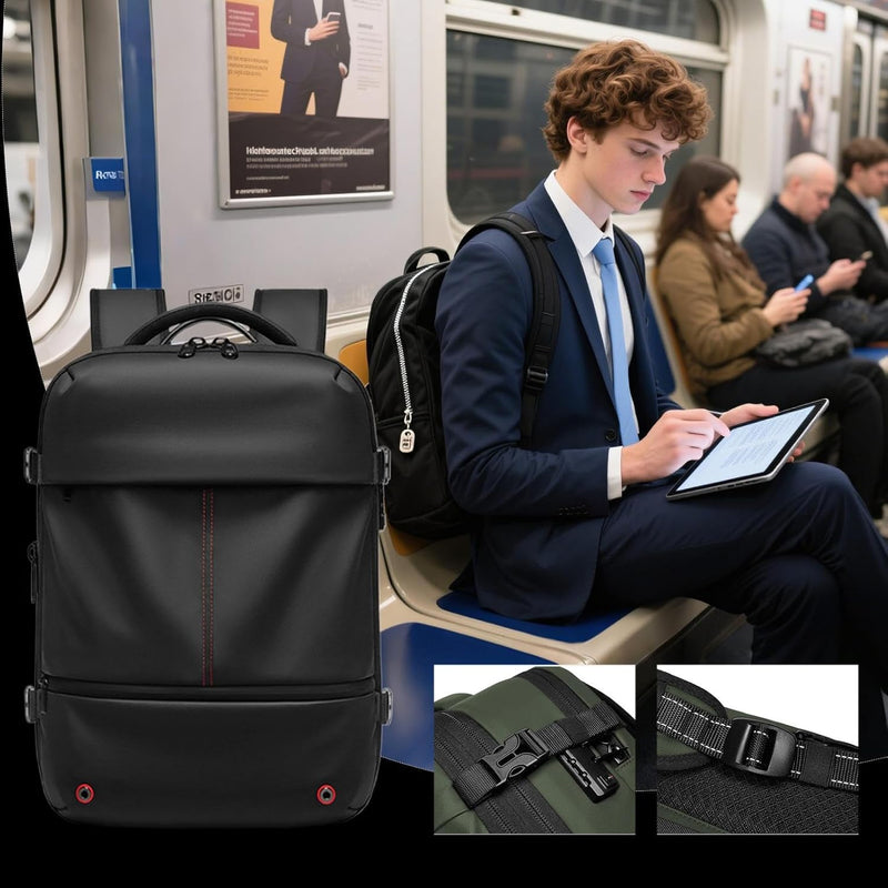 Expandable &amp; Waterproof Travel Backpack with Vacuum Compression – Arvid