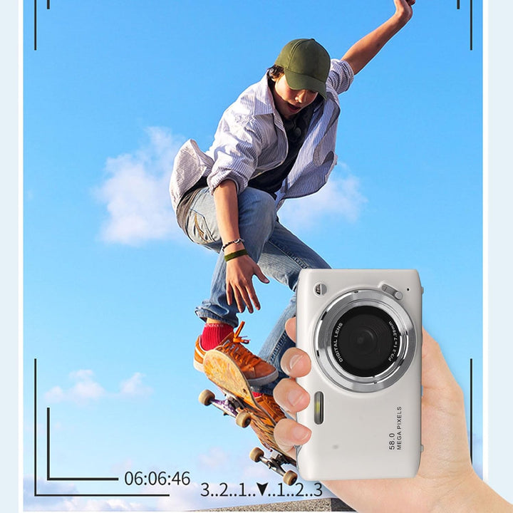 4K Compact Digitale Camera met 58MP Foto's en 16X Zoom – Lumora