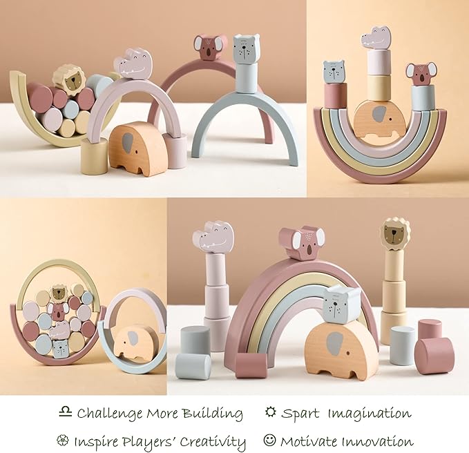 Montessori Holz Spielset – Buildoro