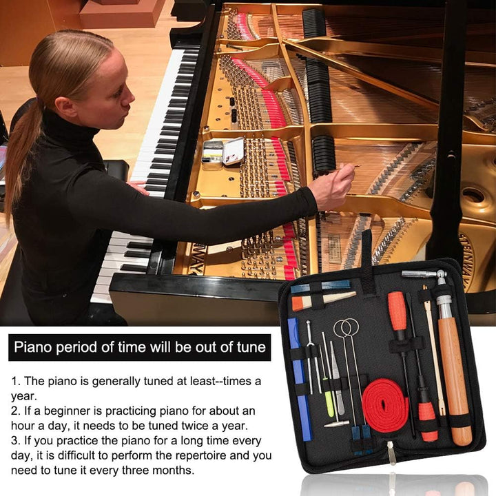 Professionele 16-delige Piano Stemset met Opbergtas – Arvena
