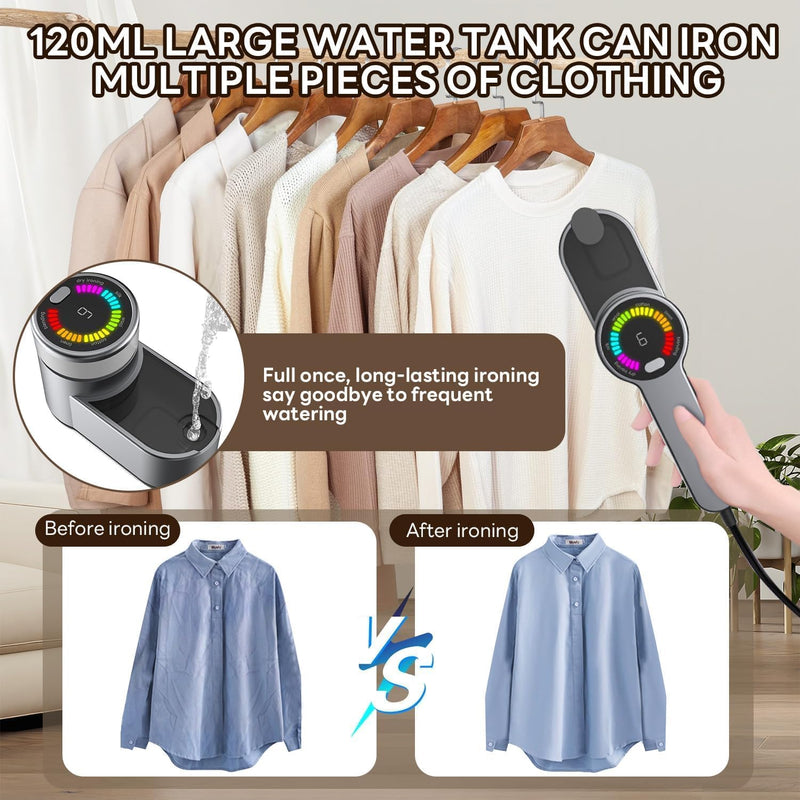 Portable travel steam iron 1200W with 6 modes and AU plug