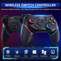 Draadloze Switch-controller met Hall Effect Joysticks en Turbo-functie – Nexora