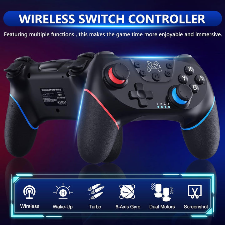 Draadloze Switch-controller met Hall Effect Joysticks en Turbo-functie – Nexora