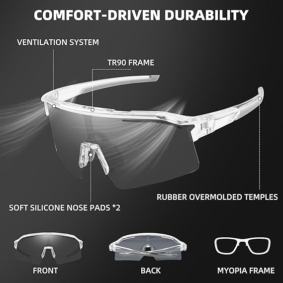 SunShift Tactical Sunglasses – Photochromic UV Sport Eyewear 7