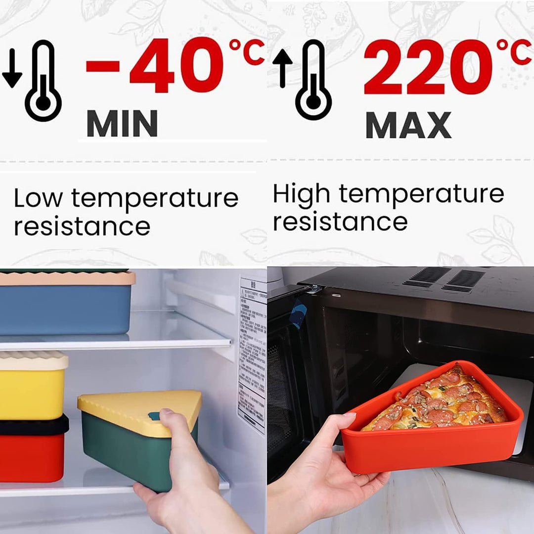 Reusable Pizza Storage Container with 2 Trays – SliceSafe