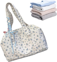 Bow Duffle Bag – Grote Canvas Weekendtas met Lintenaccent – Floria