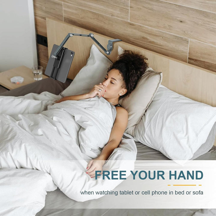 Verstelbare Aluminium Tablet Desk Stand met 360° Rotatie – Movaro