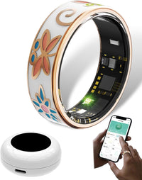 Slimme Emaille Wellnessring – Fitness- en Slaaptracker voor iOS & Android – Aurina
