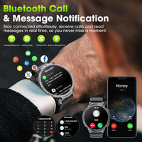 Militaire Smartwatch voor Mannen met 1,85" HD Scherm en Fakkel
