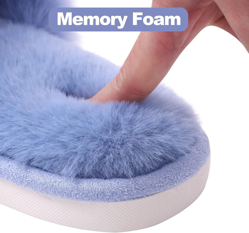 Fuzzy Slippers with Memory Foam - CloudStep