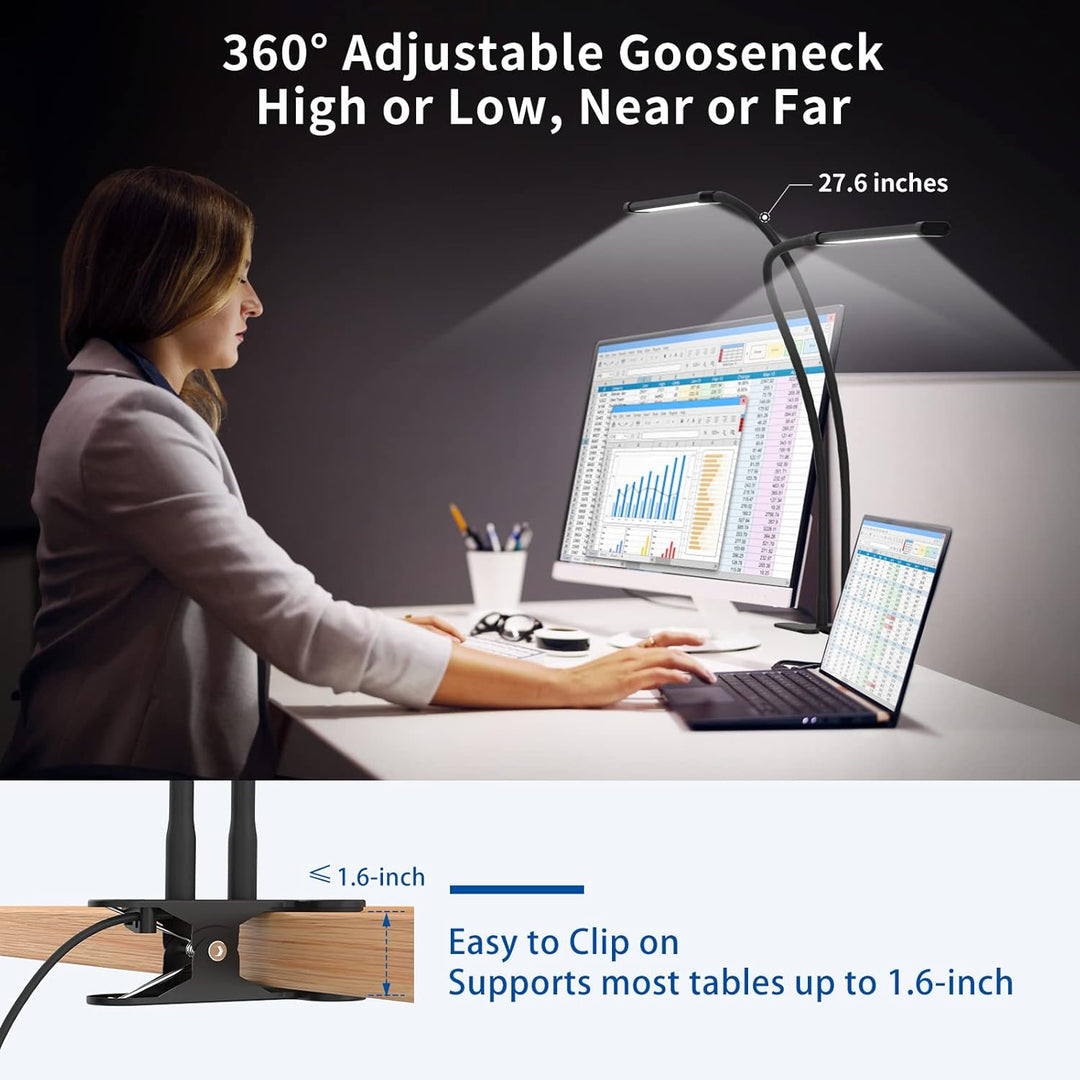 77 LED Bureau Klem Lamp met 70cm Flexibele Hals – Ravien