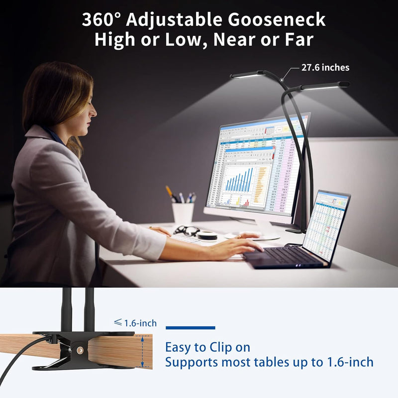 77 LED Bureau Klem Lamp met 70cm Flexibele Hals – Ravien