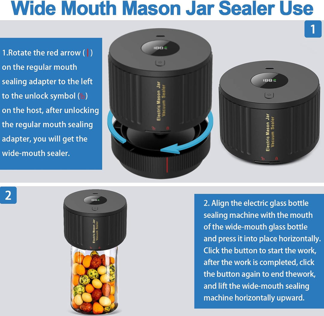 Electric Vacuum Sealer Kit for Mason Jars - SealTight
