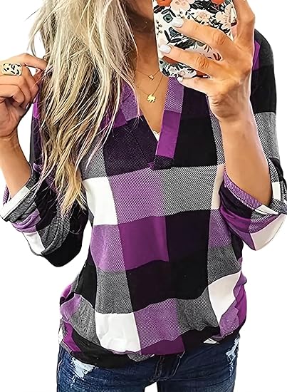 Stilvolle Casual Kariertes Damenhemd - Lara