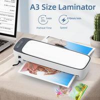 A3 Desktop Laminator Set met Hete & Koude Modus en 6-in-1 Functies – Lexaro