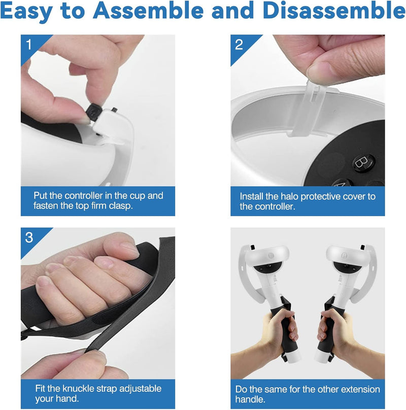 VR Controller Extension Grips for Meta Quest 2 – Kynaro