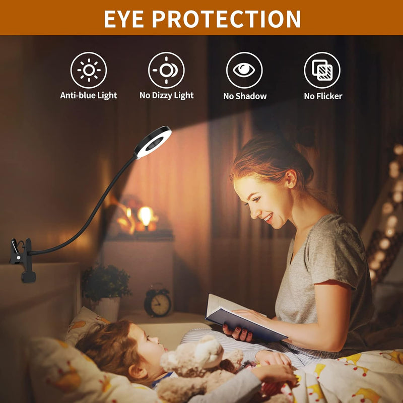 3 Kleurmodi LED Bureau Klem Lamp met Flexibele Gooseneck – Selvara