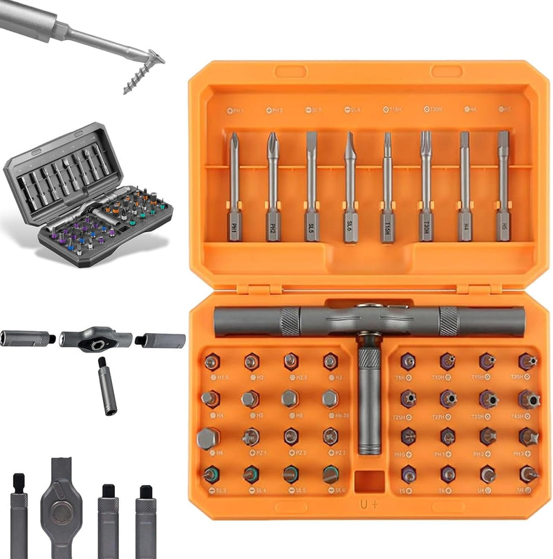 42-in-1 magnetisches Schraubendreher-Set – Präzisions-Reparaturset mit Bits und Griff – Fixaro