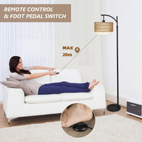 Boogvloerlamp met Afstandsbediening & Verwisselbare Kappen – Norvella