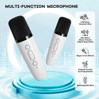 Portable Mini Karaoke Machine with Bluetooth Speaker &amp; 2 Wireless Microphones – Veylo