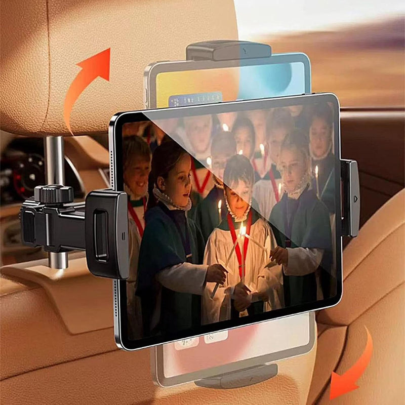 Tablet-Halterung für Auto-Kopfstütze – Verstellbare 360° Rücksitz-Halterung für Telefon & Tablet – Movira