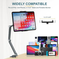 Verstelbare Aluminium Tablet Desk Stand met 360° Rotatie – Movaro