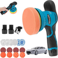 Kabellose Autopoliermaschine mit zwei Akkus und 8-Gang-Bedienung – Torvex