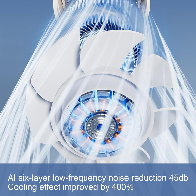 Tragbarer faltbarer Handventilator mit LED-Display – 100 Geschwindigkeiten