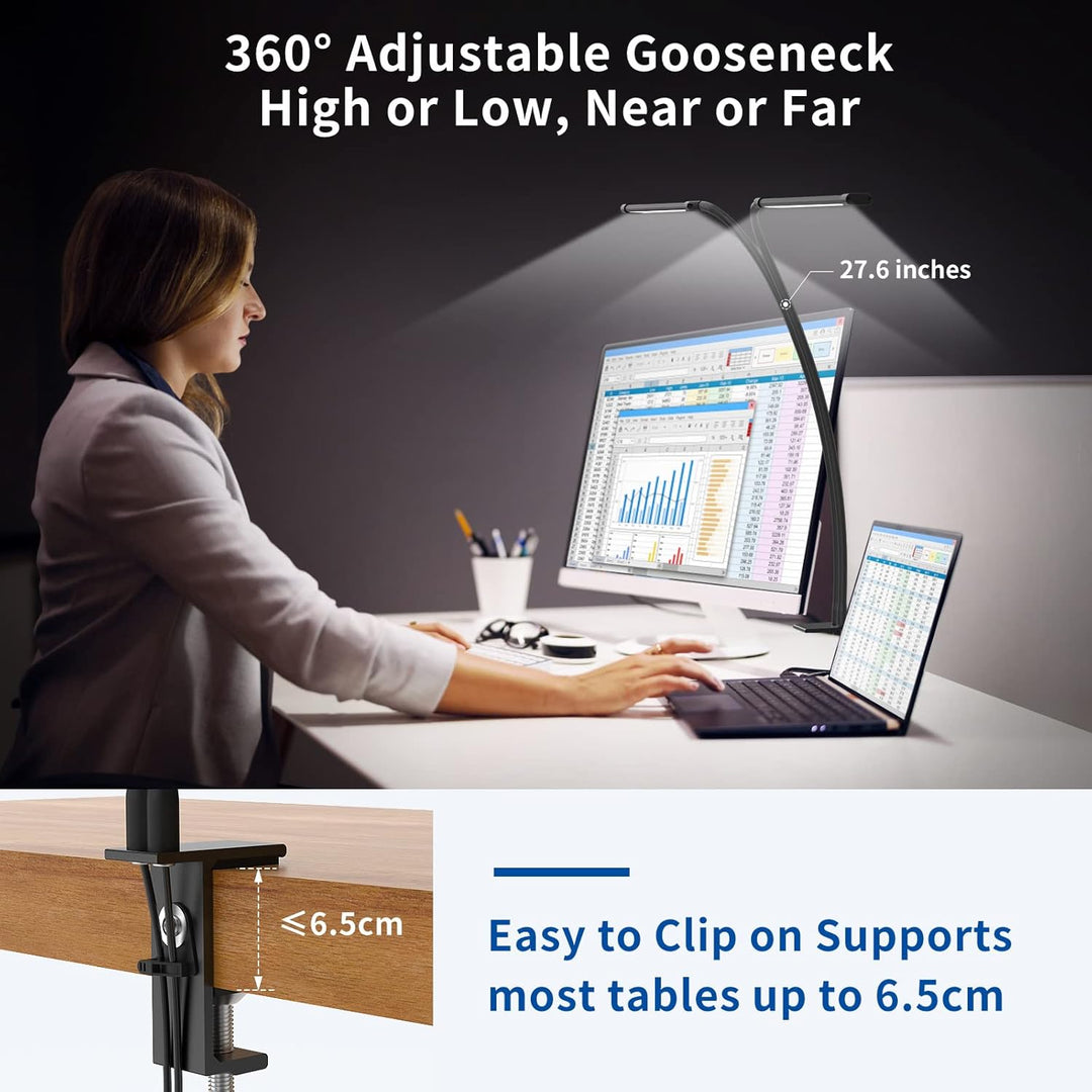 77 LED Bureau Klem Lamp met 70cm Flexibele Hals – Ravien