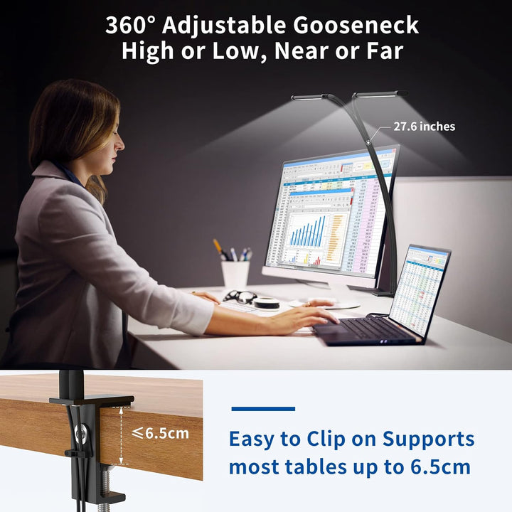 77 LED Bureau Klem Lamp met 70cm Flexibele Hals – Ravien