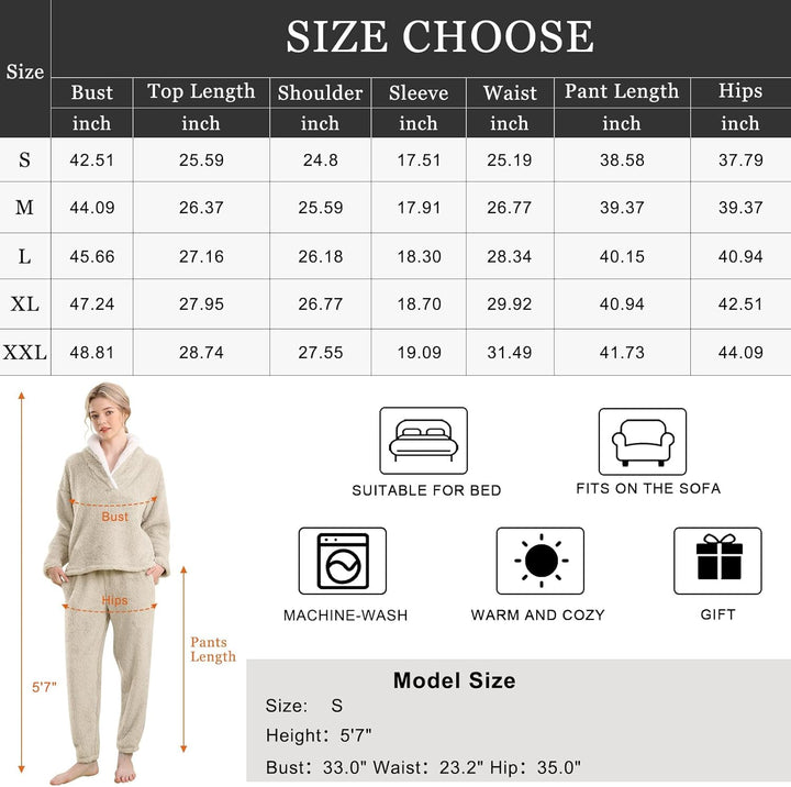 Fluffy Pyjama Set voor Dames - CozyPlush