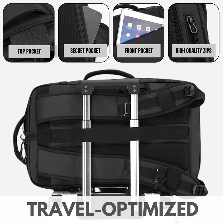 15” Waterproof Laptop Backpack with Side-Open Design & USB-C Port – TrekPro Series
