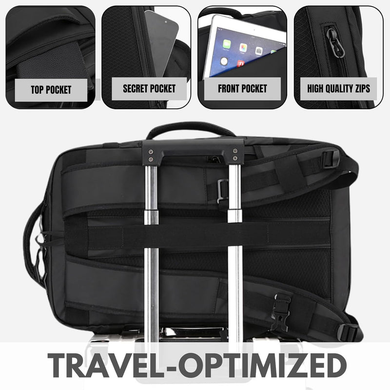 15” Waterproof Laptop Backpack with Side-Open Design & USB-C Port – TrekPro Series